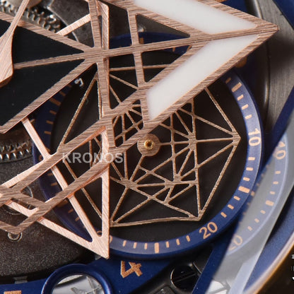 Big Bang Sang Bleu II Chrono 45mm Blue Skeleton Dial Blue Hub1240 - Authentic Movement