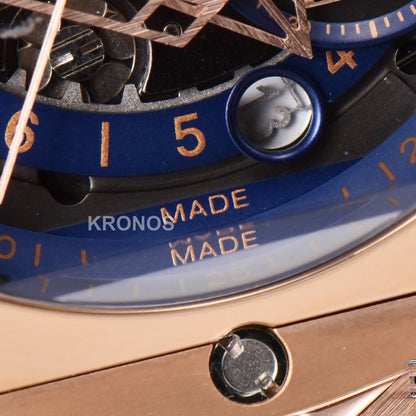 Big Bang Sang Bleu II Chrono 45mm Blue Skeleton Dial Blue Hub1240 - Authentic Movement