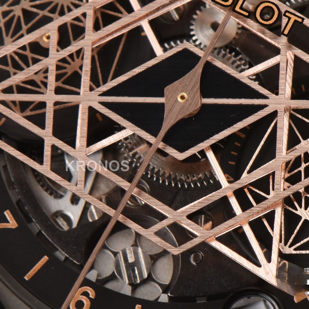 Big Bang Sang Bleu II Chrono 45mm Black Skeleton Dial Black Hub1240 - Authentic Movement
