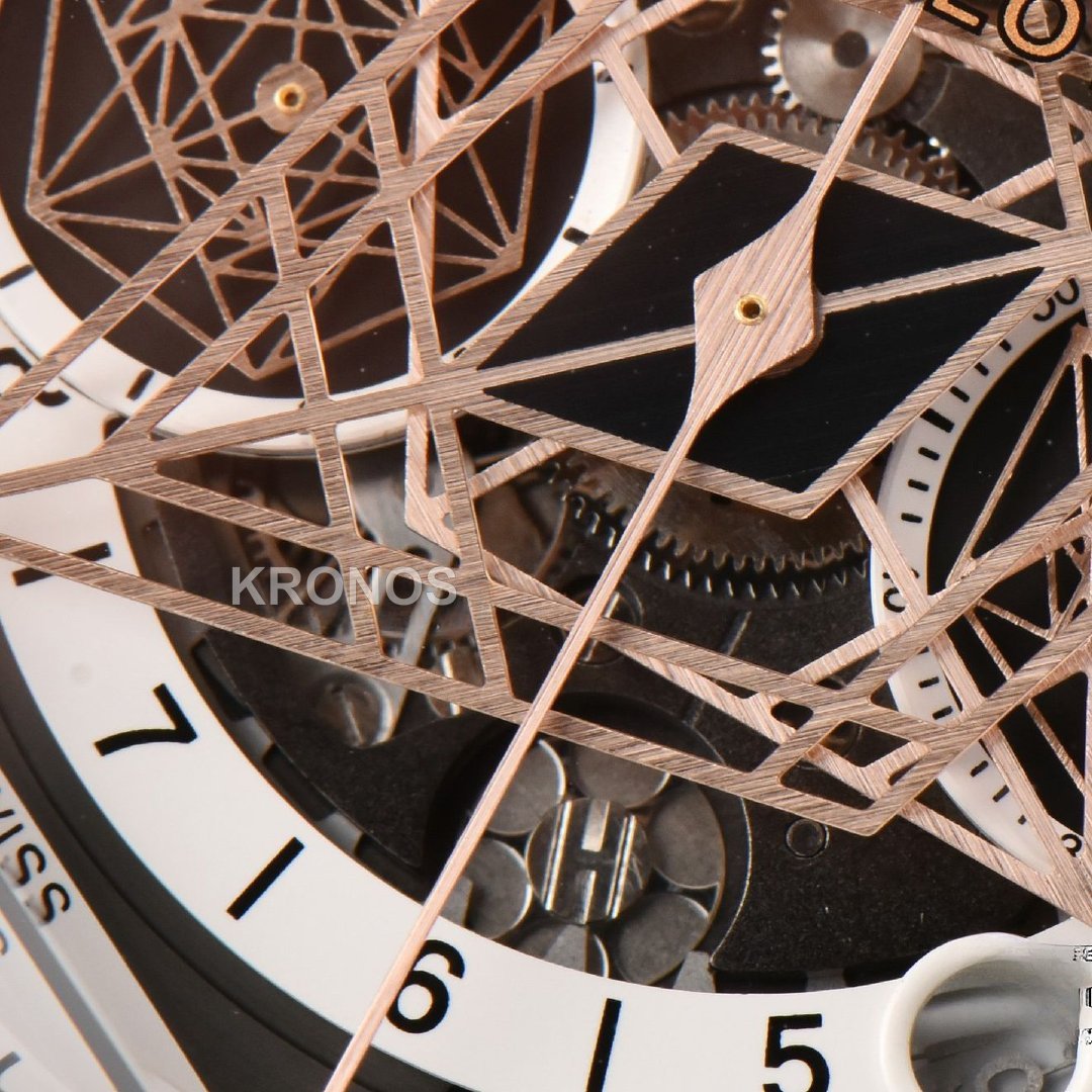 Big Bang Sang Bleu II Chrono 45mm White Skeleton Dial White Hub1240 - Authentic Movement