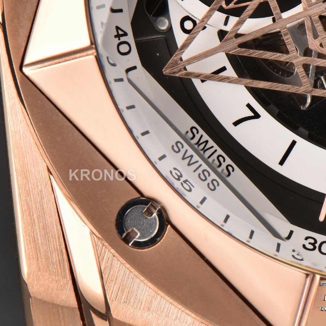 Big Bang Sang Bleu II Chrono 45mm White Skeleton Dial White Hub1240 - Authentic Movement