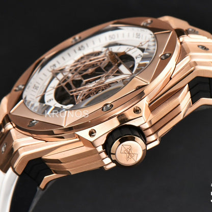 Big Bang Sang Bleu II Chrono 45mm White Skeleton Dial White Hub1240 - Authentic Movement