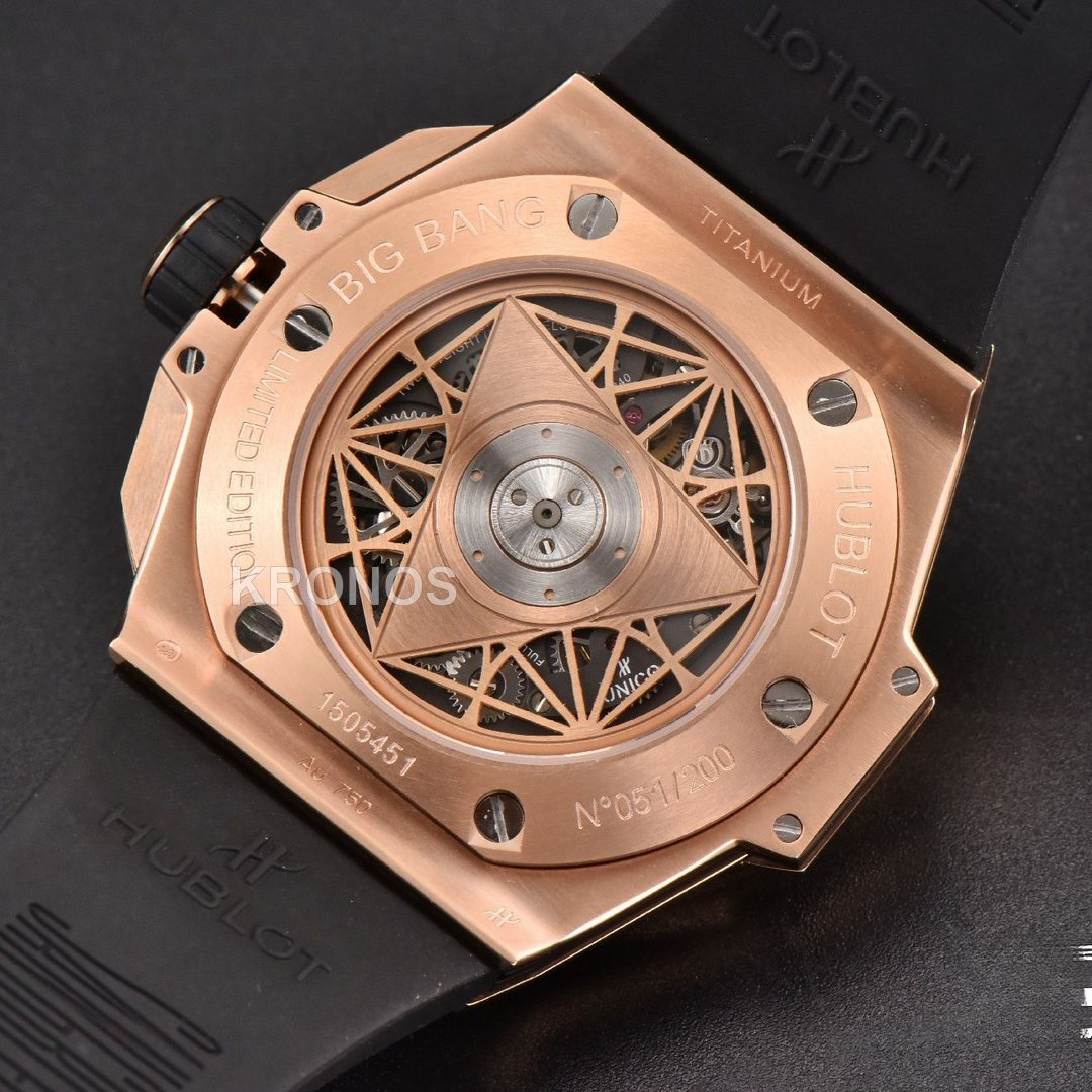 Big Bang Sang Bleu II Chrono 45mm White Skeleton Dial White Hub1240 - Authentic Movement