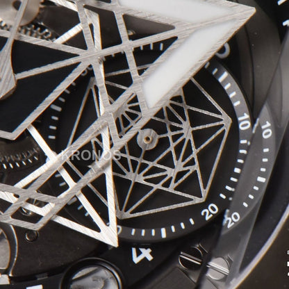 Big Bang Sang Bleu II Chrono 45mm Black Skeleton Dial Black Hub1240 - Authentic Movement
