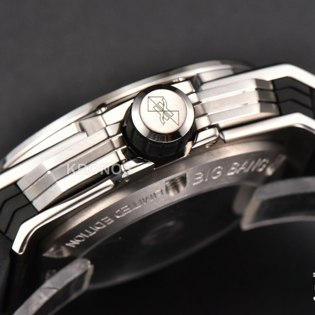 Big Bang Sang Bleu II Chrono 45mm Black Skeleton Dial Black Hub1240 - Authentic Movement