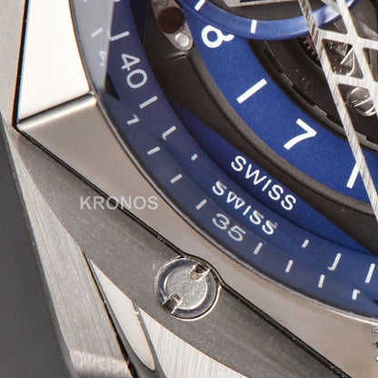Big Bang Sang Bleu II Chrono 45mm Blue Skeleton Dial Blue Hub1240 - Authentic Movement