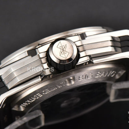 Big Bang Sang Bleu II Chrono 45mm White Skeleton Dial White Hub1240 - Authentic Movement