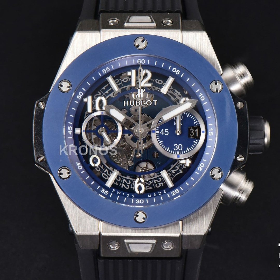 Big Bang Unico 45mm Blue Ceramic Skeleton Dial Black - Authentic Movement