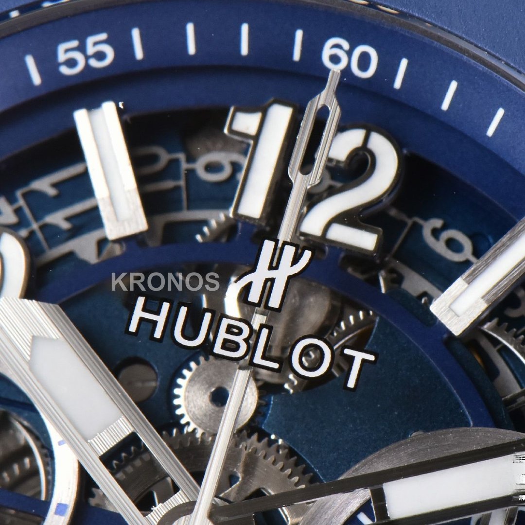 Big Bang Unico 45mm Blue Ceramic Skeleton Dial Black - Authentic Movement