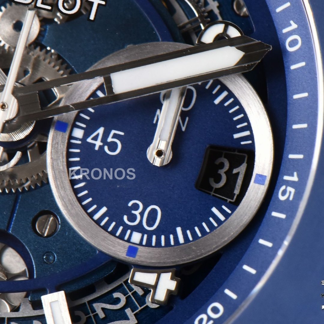 Big Bang Unico 45mm Blue Ceramic Skeleton Dial Black - Authentic Movement