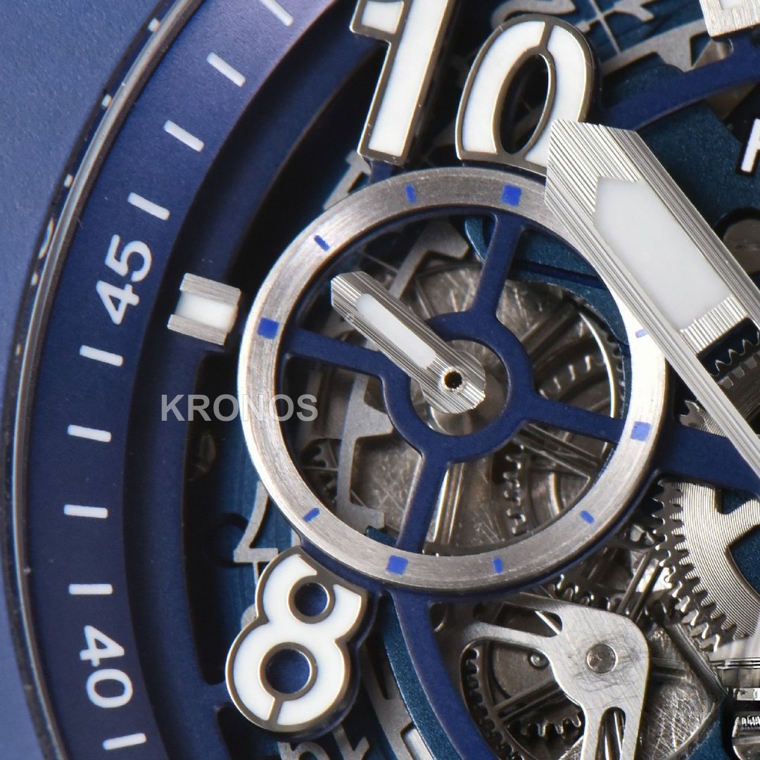 Big Bang Unico 45mm Blue Ceramic Skeleton Dial Black - Authentic Movement