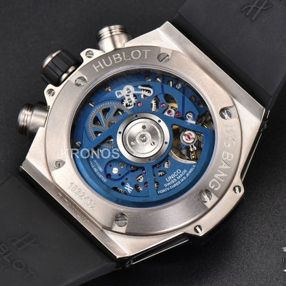 Big Bang Unico 45mm Blue Ceramic Skeleton Dial Black - Authentic Movement