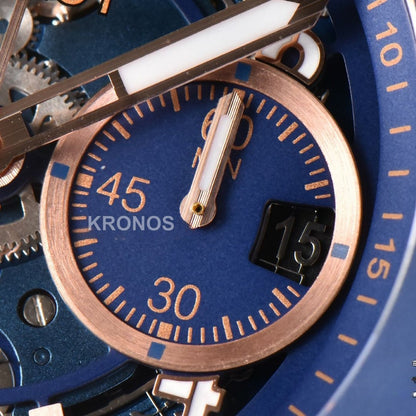 Big Bang Unico 45mm Blue Ceramic Skeleton Dial Black A1280 - Authentic Movement