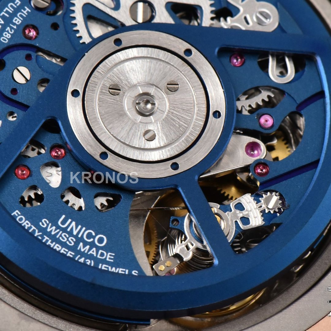 Big Bang Unico 45mm Blue Ceramic Skeleton Dial Black A1280 - Authentic Movement