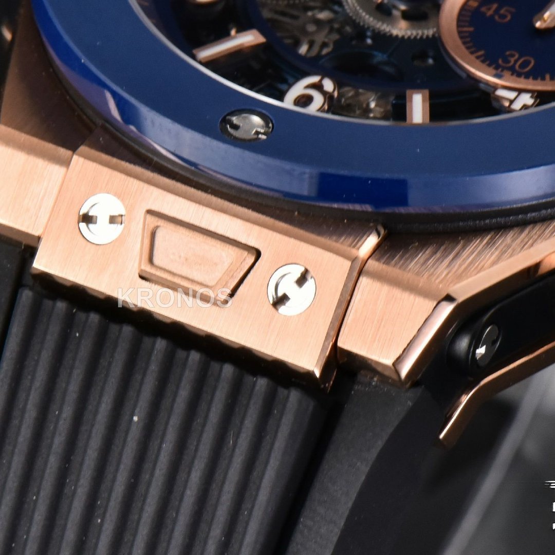 Big Bang Unico 45mm Blue Ceramic Skeleton Dial Black A1280 - Authentic Movement