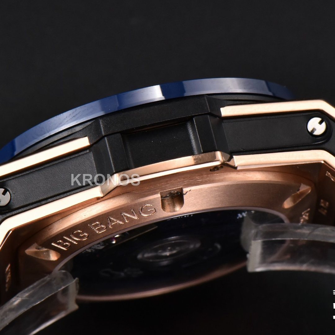 Big Bang Unico 45mm Blue Ceramic Skeleton Dial Black A1280 - Authentic Movement