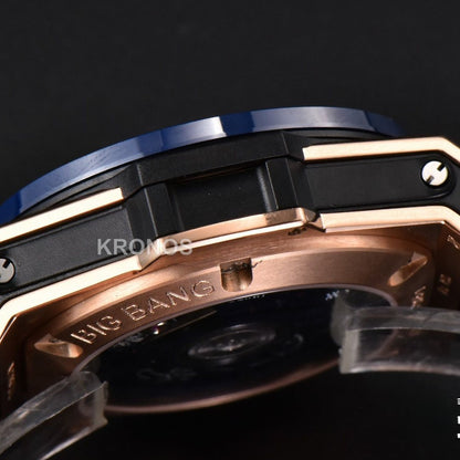 Big Bang Unico 45mm Blue Ceramic Skeleton Dial Black A1280 - Authentic Movement