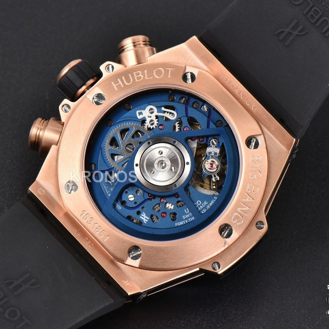 Big Bang Unico 45mm Blue Ceramic Skeleton Dial Black A1280 - Authentic Movement