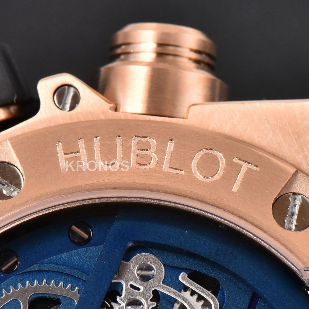 Big Bang Unico 45mm Blue Ceramic Skeleton Dial Black A1280 - Authentic Movement