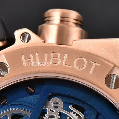 Big Bang Unico 45mm Blue Ceramic Skeleton Dial Black A1280 - Authentic Movement