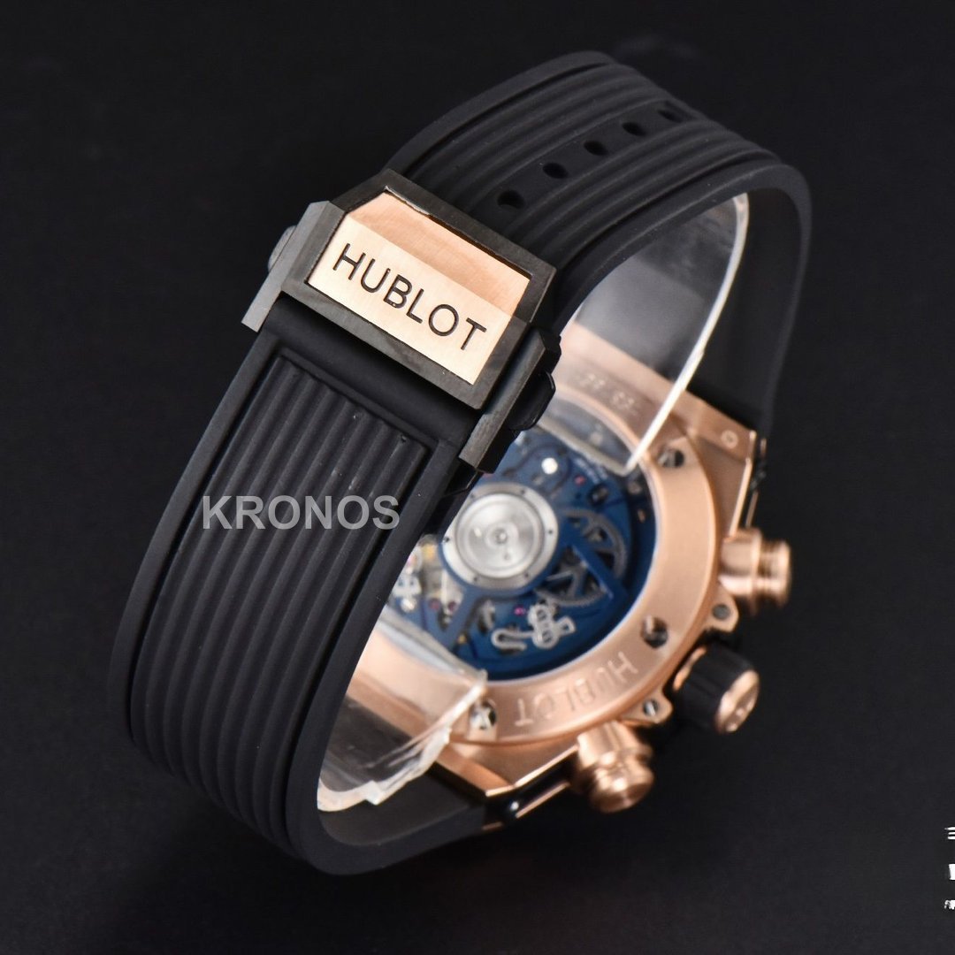 Big Bang Unico 45mm Blue Ceramic Skeleton Dial Black A1280 - Authentic Movement