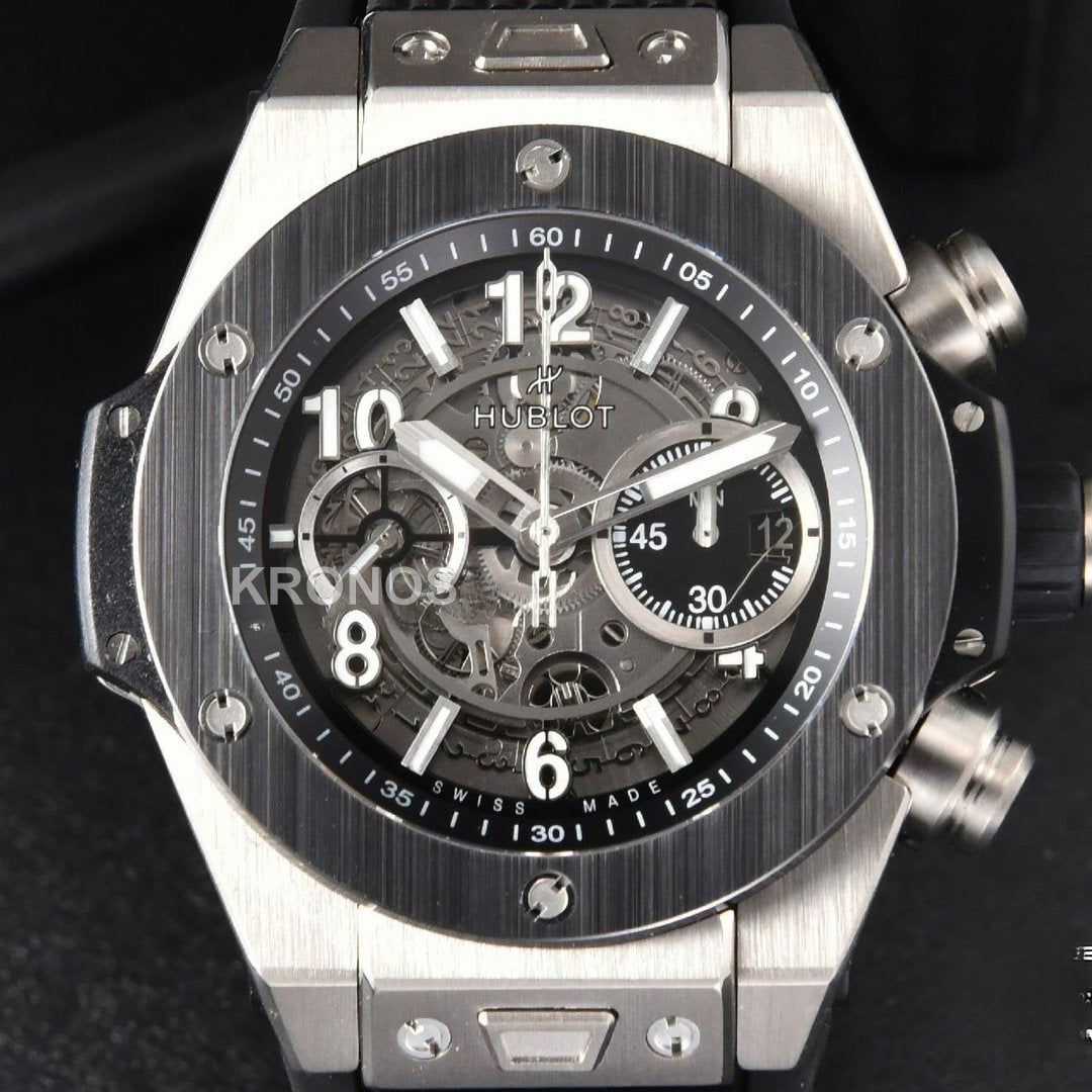 Big Bang Unico 45mm Skeleton Dial Ceramic Black A1280 - Authentic Movement
