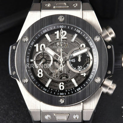 Big Bang Unico 45mm Skeleton Dial Ceramic Black A1280 - Authentic Movement