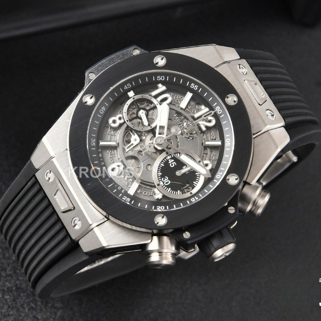 Big Bang Unico 45mm Skeleton Dial Ceramic Black A1280 - Authentic Movement