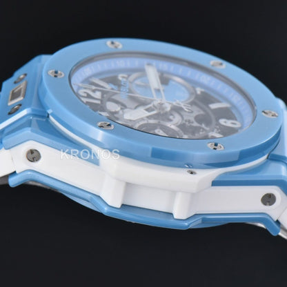 Big Bang Unico Blue Magic Ceramic 44mm Skeleton Dial Blue - Authentic Movement
