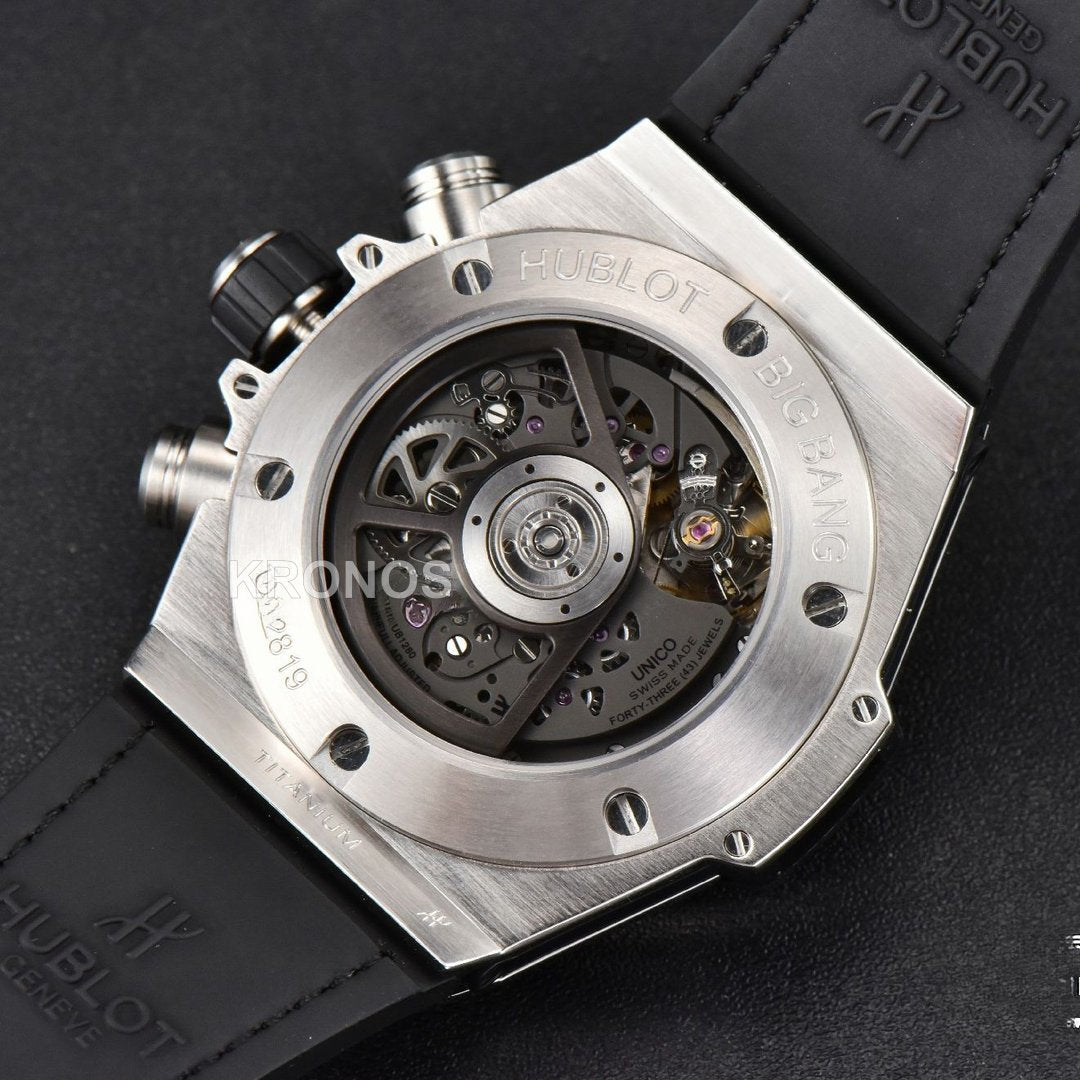 Big Bang Unico Rainbow King Diamond 45mm Skeleton Rainbow Gummy Strap - Authentic Movement