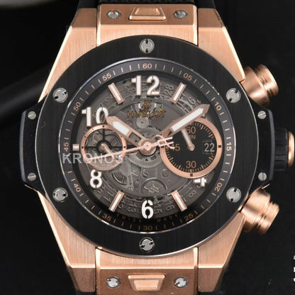 Big Bang Unico 45mm Skeleton Dial Ceramic Black A1280 - Authentic Movement