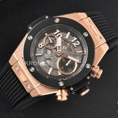 Big Bang Unico 45mm Skeleton Dial Ceramic Black A1280 - Authentic Movement