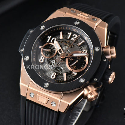 Big Bang Unico 45mm Skeleton Dial Ceramic Black A1280 - Authentic Movement