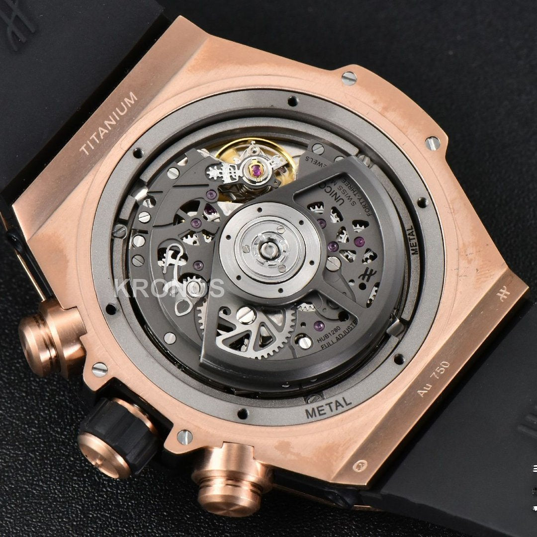 Big Bang Unico 45mm Skeleton Dial Ceramic Black A1280 - Authentic Movement