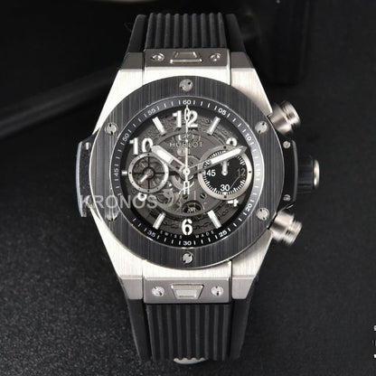 Big Bang Unico 45mm Skeleton Dial Ceramic Black - Authentic Movement