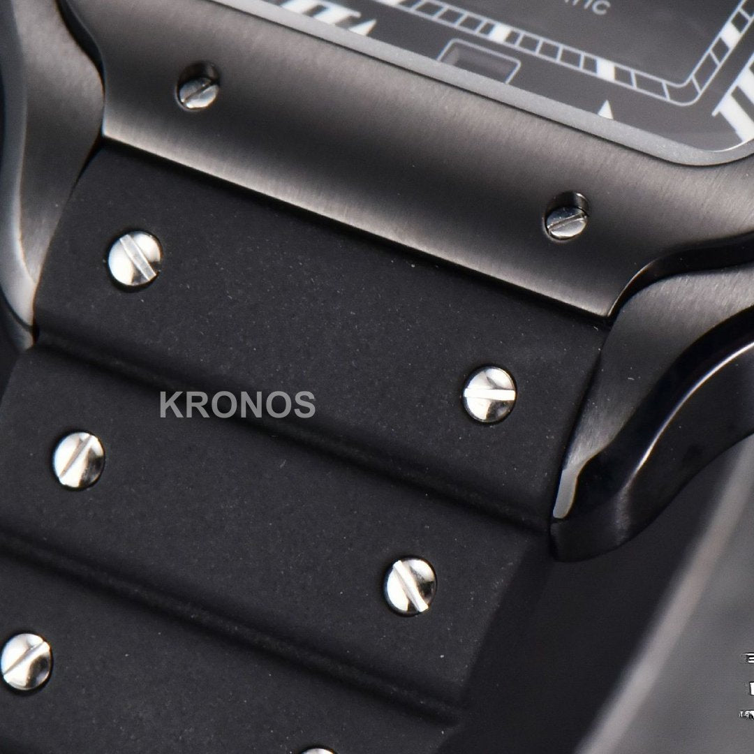 Santos Large 40mm Pvd Black Dial Black - Authentic Movement