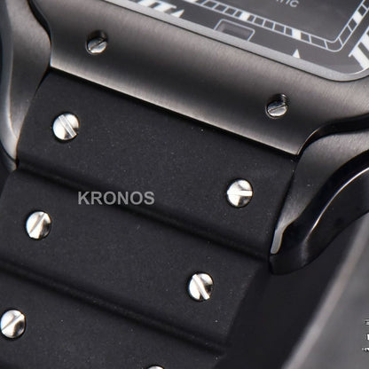 Santos Large 40mm Pvd Black Dial Black - Authentic Movement