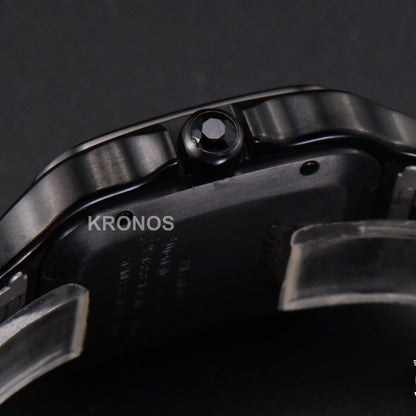 Santos Large 40mm Pvd Black Dial Black - Authentic Movement