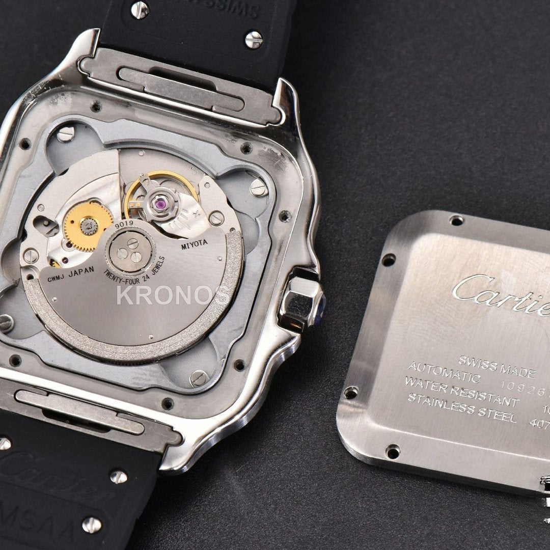 Santos Large 40mm Pvd Black Dial Black - Authentic Movement