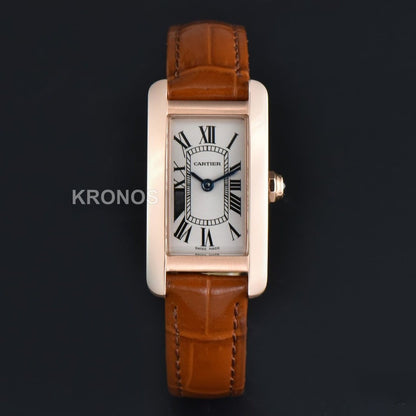 Tank Américaine Small 35.8mmx19mm Brown Quartz - Authentic Movement