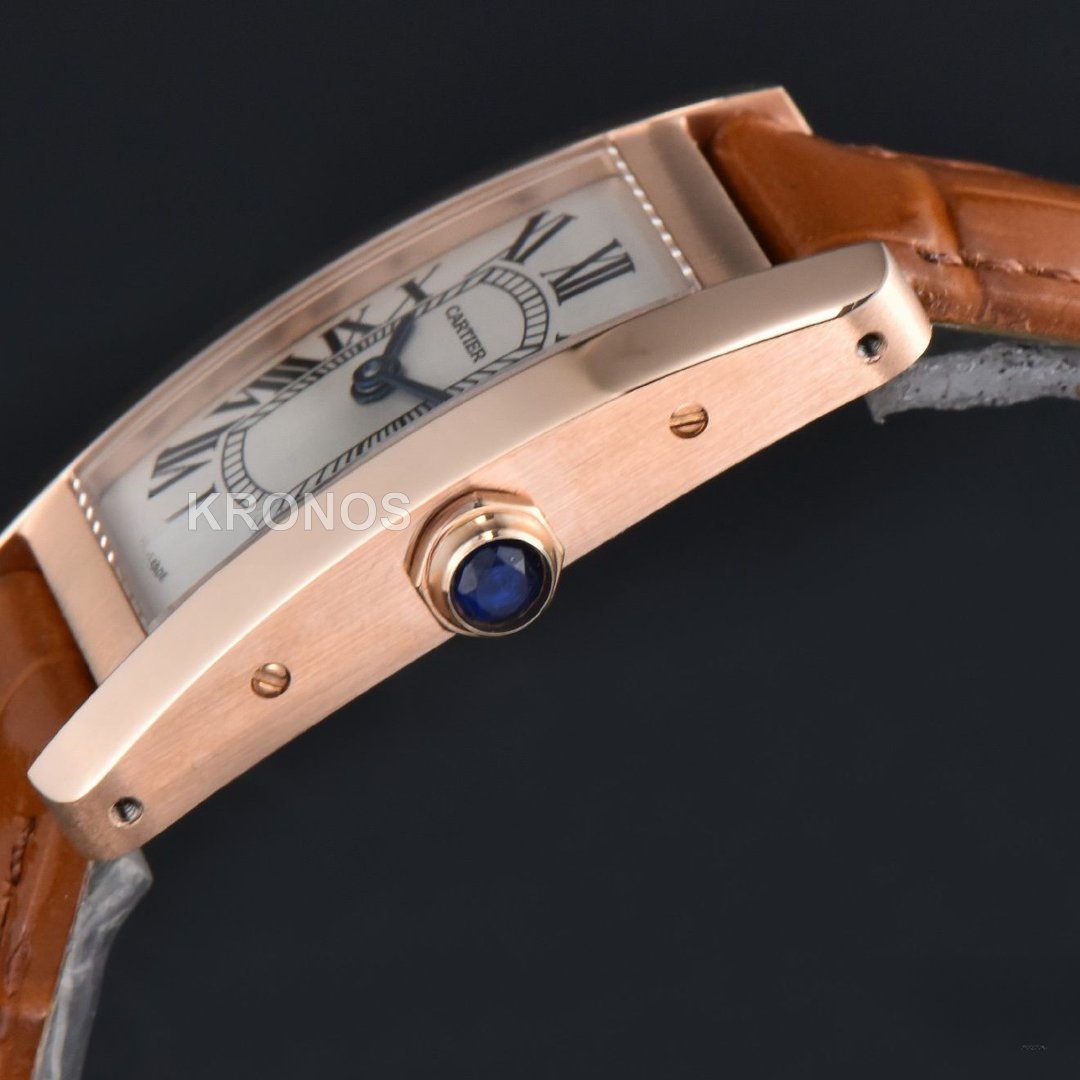 Tank Américaine Small 35.8mmx19mm Brown Quartz - Authentic Movement