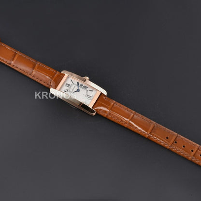 Tank Américaine Small 35.8mmx19mm Brown Quartz - Authentic Movement