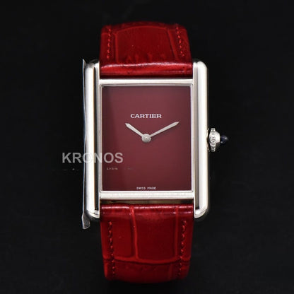 Tank Must Large 33.7×25.5mm Red Dial Red Quartz - Authentic Movement