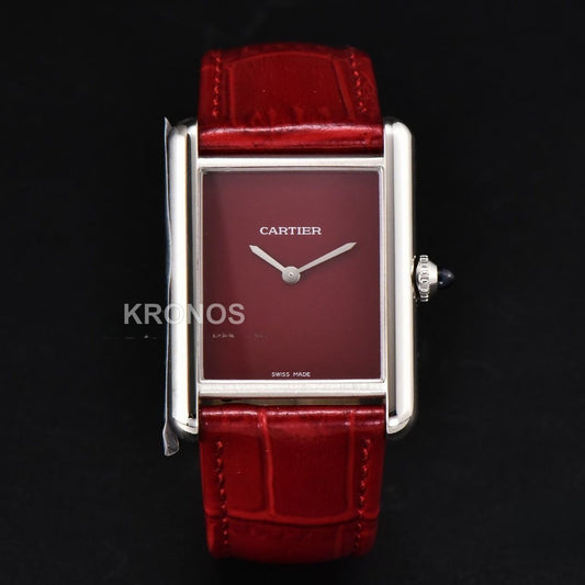 Tank Must Large 33.7×25.5mm Red Dial Red Quartz - Authentic Movement