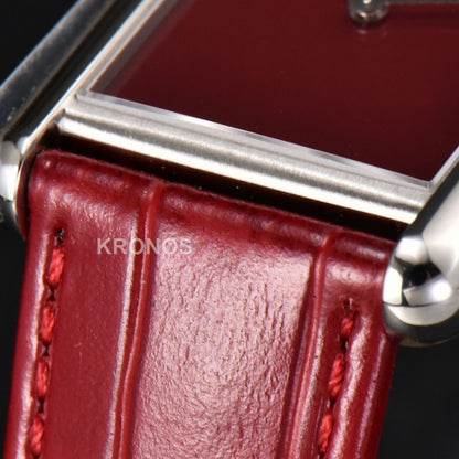 Tank Must Large 33.7×25.5mm Red Dial Red Quartz - Authentic Movement