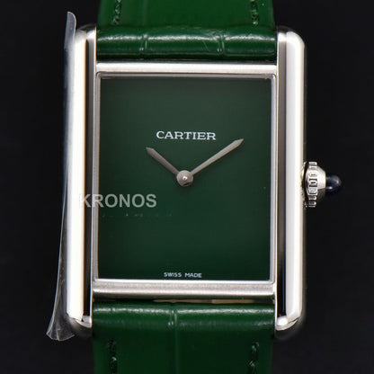 Tank Must Large 33.7×25.5mm Green Dial Green Quartz - Authentic Movement
