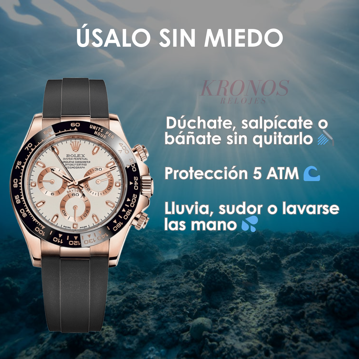 Daytona Everose Gold – White Dial Oysterflex Rolex Type