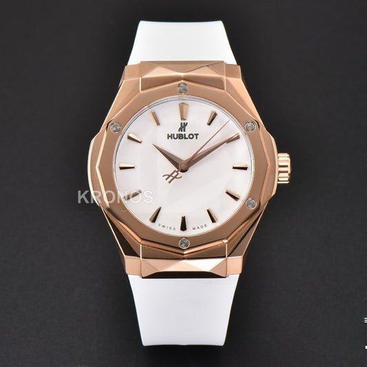 Classic Fusion Orlinski 40mm White Faceted Dial White - Authentic Movement