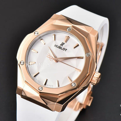 Classic Fusion Orlinski 40mm White Faceted Dial White - Authentic Movement