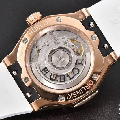 Classic Fusion Orlinski 40mm White Faceted Dial White - Authentic Movement